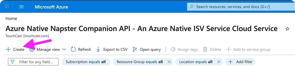 Napster Companion API service page